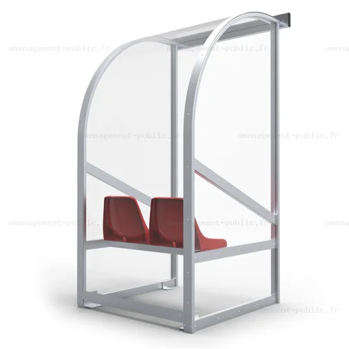 Abri de touche monobloc 2 sièges baquet 